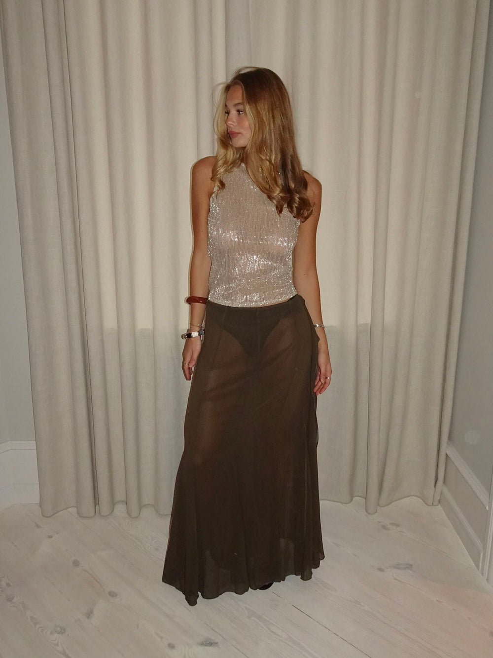 Chilalona maxi skirt - Brown