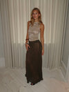 Chilalona maxi skirt - Brown