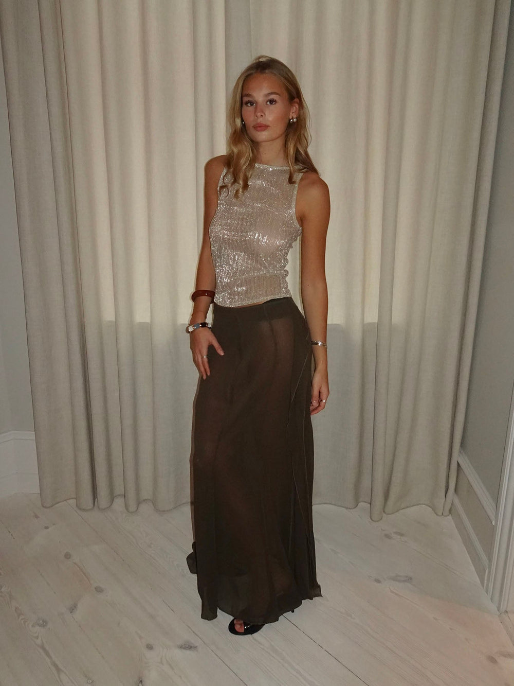 Chilalona maxi skirt - Brown