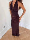 Chifona maxi skirt - Brown