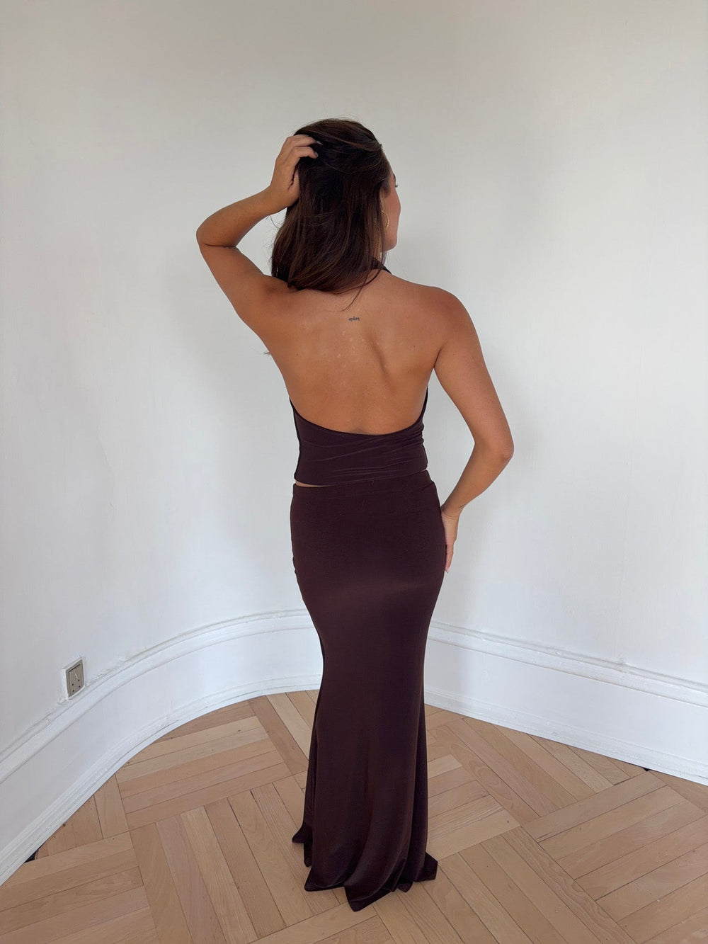 Chifona maxi skirt - Brown