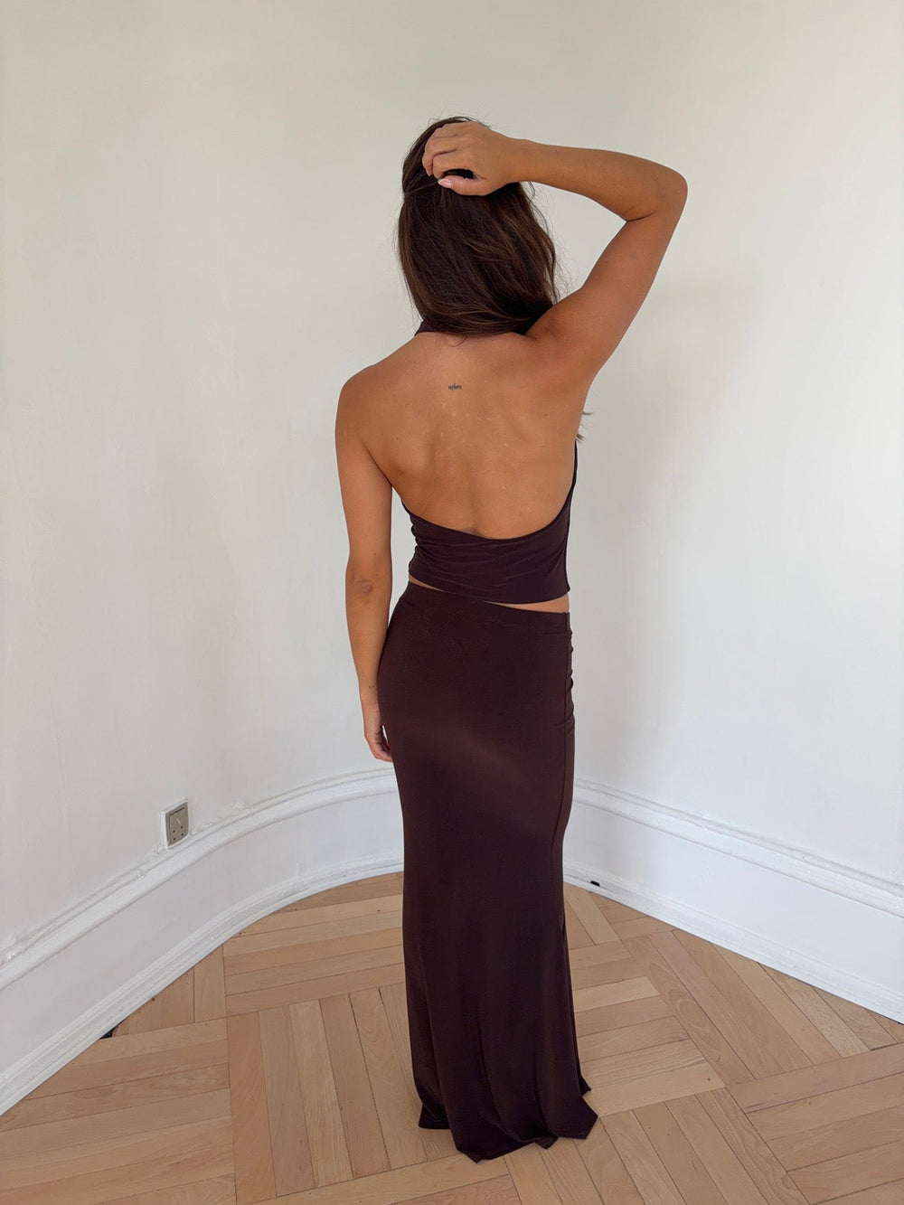 Chifona maxi skirt - Brown