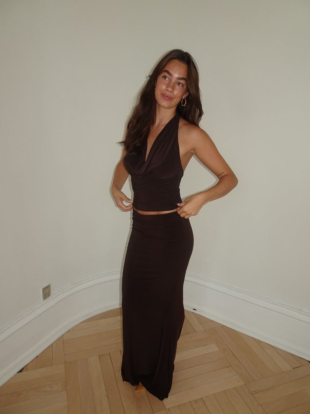 Chifona maxi skirt - Brown