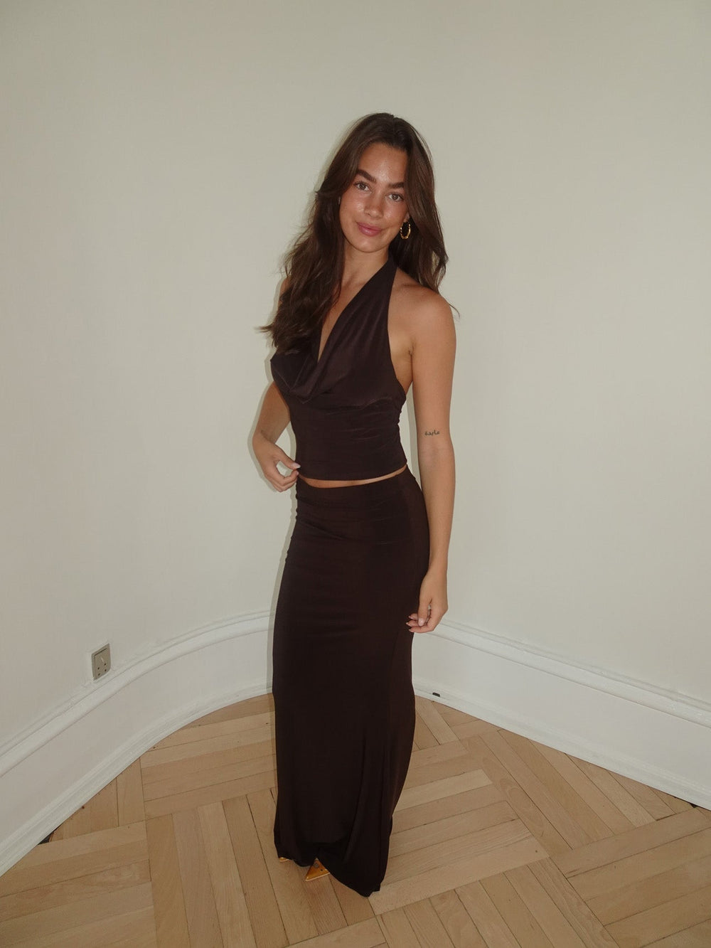 Chifona maxi skirt - Brown