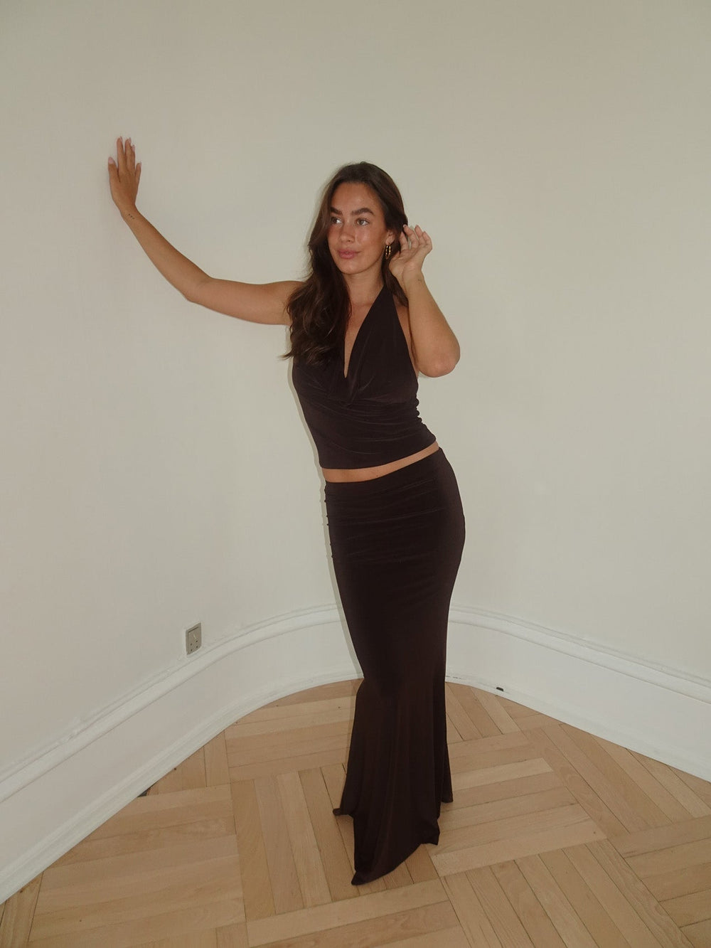 Chifona maxi skirt - Brown