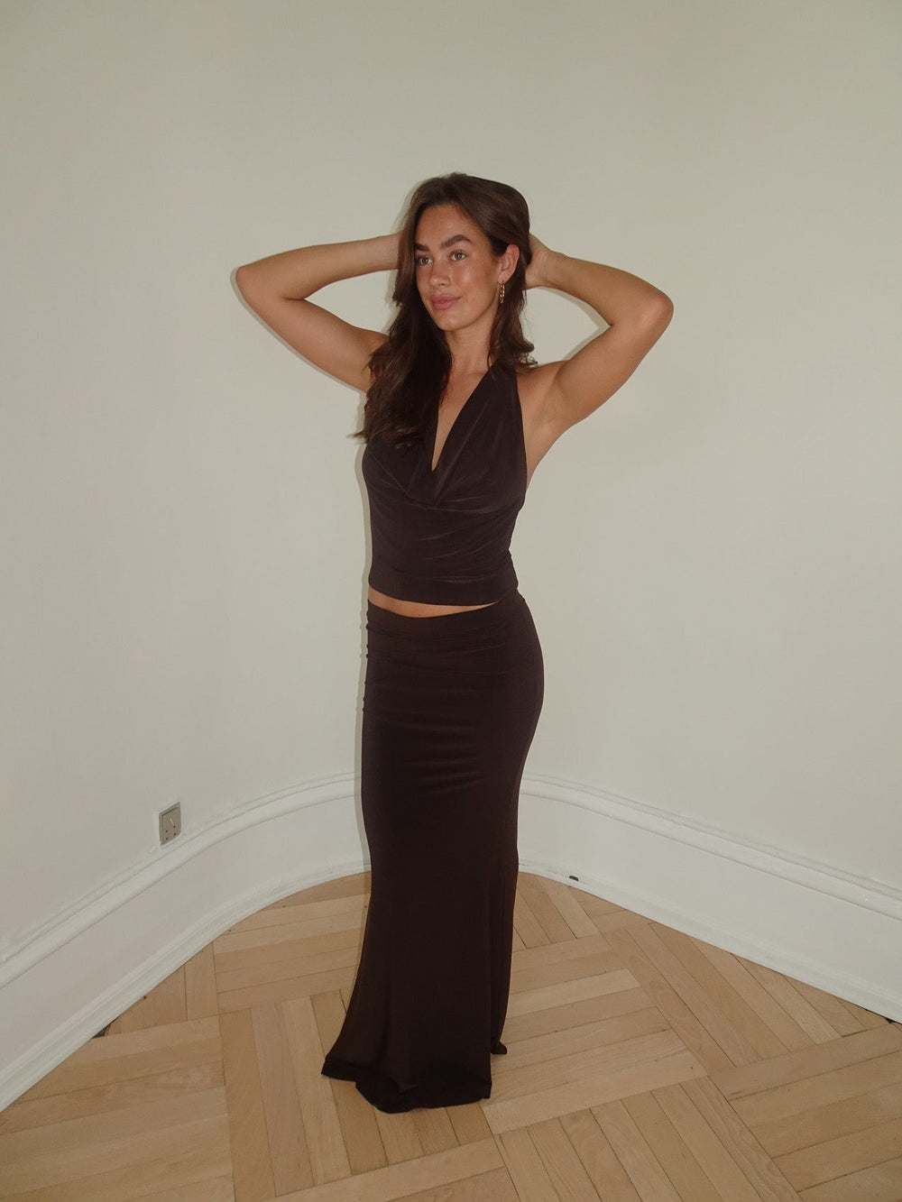 Chifona maxi skirt - Brown