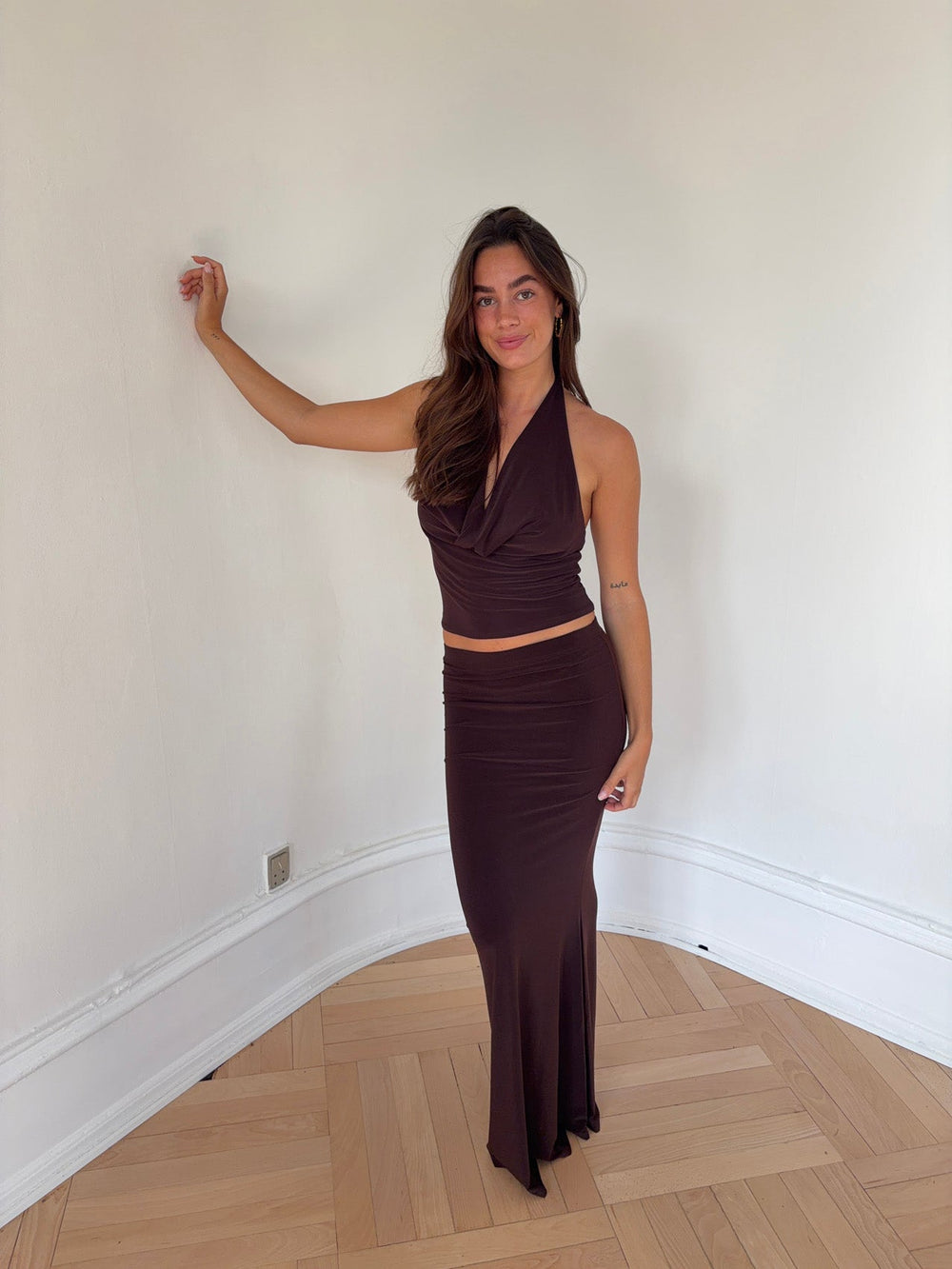 Chifona maxi skirt - Brown
