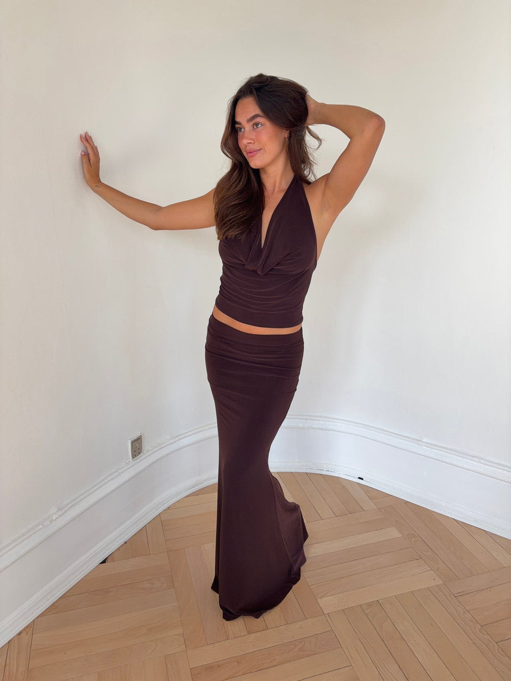 Chifona maxi skirt - Brown