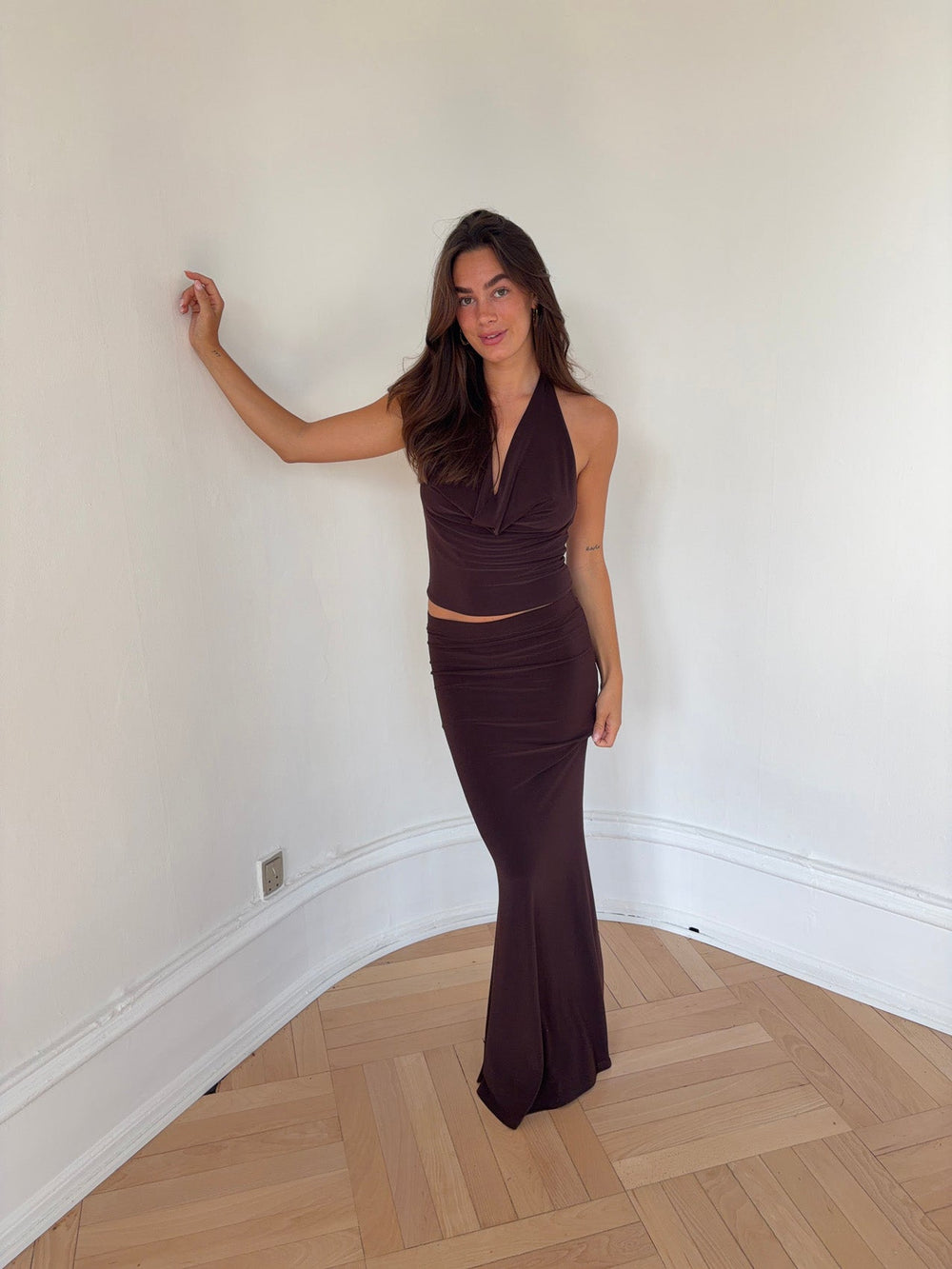 Chifona maxi skirt - Brown