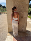 Stella maxi skirt with tie waist - White
