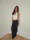 Stella maxi skirt with ties - Dark grey