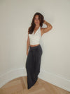 Stella maxi skirt with ties - Dark grey