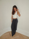 Stella maxi skirt with ties - Dark grey