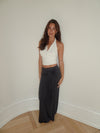 Stella maxi skirt with ties - Dark grey