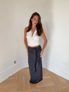 Stella maxi skirt with ties - Dark grey