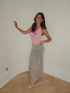 Eanie maxi skirt with glitter - Silver