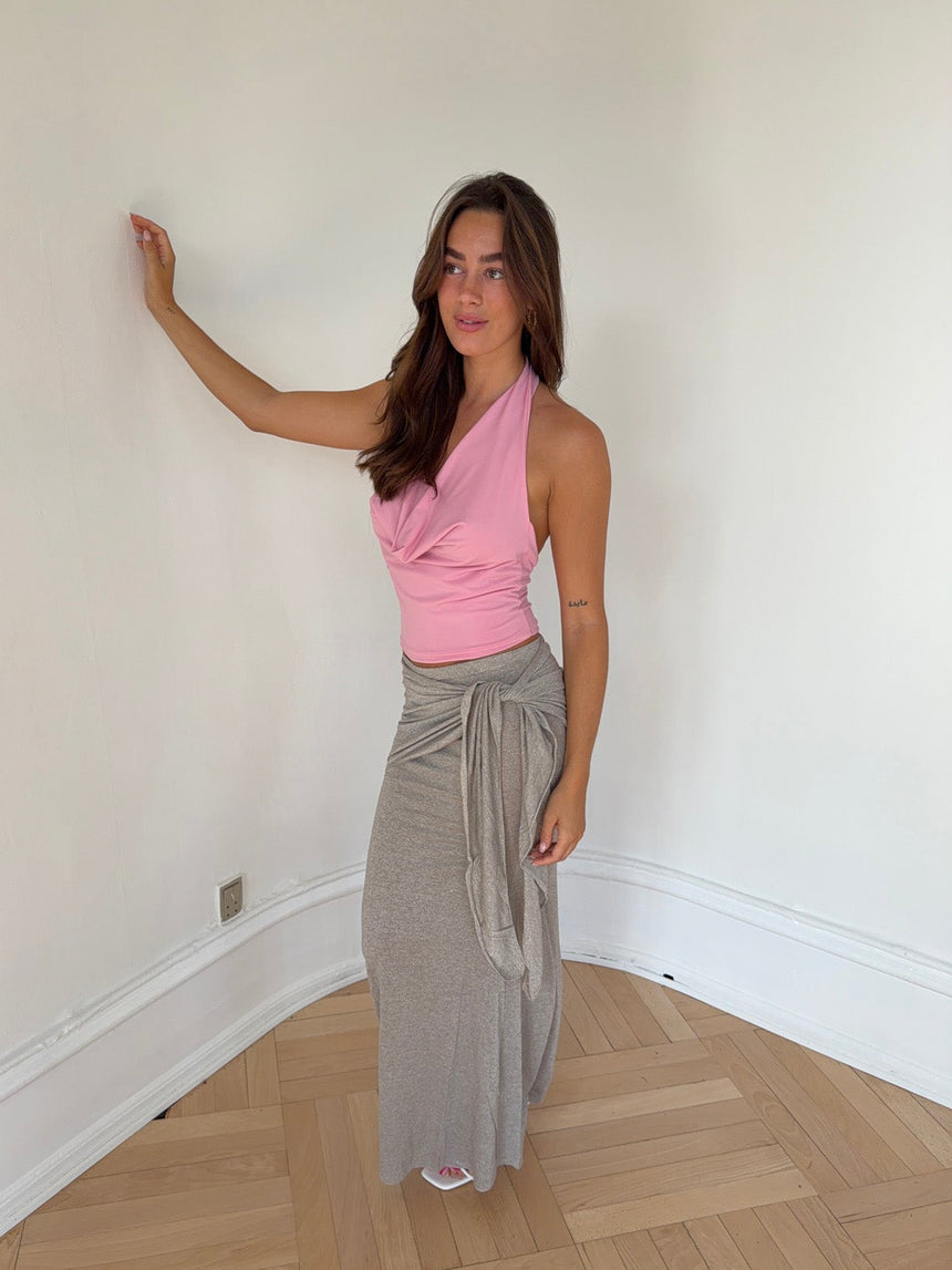 Eanie maxi skirt with glitter - Silver