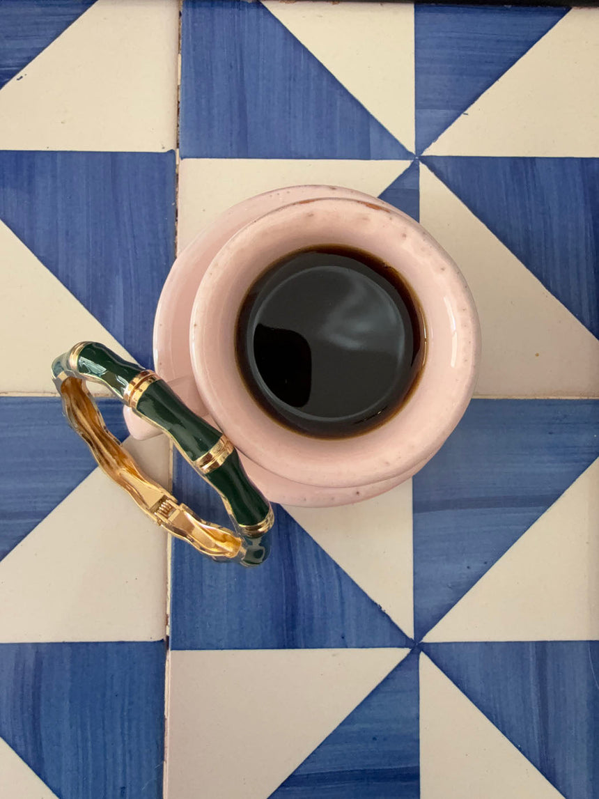 Sola bracelet with gold details – Dark green/gold