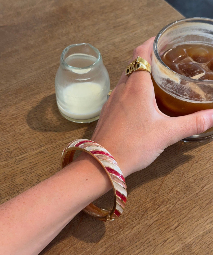 Eivora bracelet with stripes – Pink/light pink/white