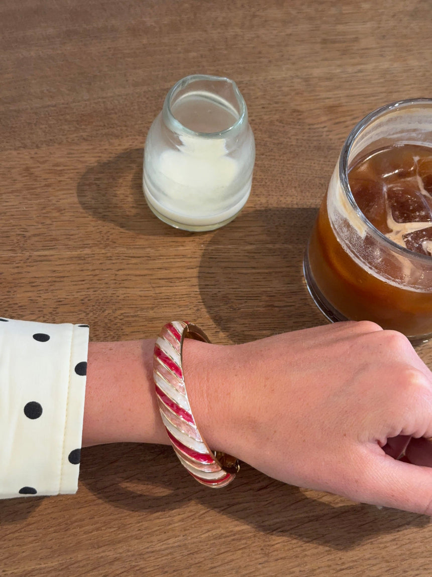 Eivora bracelet with stripes – Pink/light pink/white