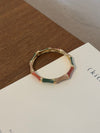 Sola bracelet with stripes – Green/pink/rose/gold