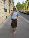 Una midi skirt - Brown