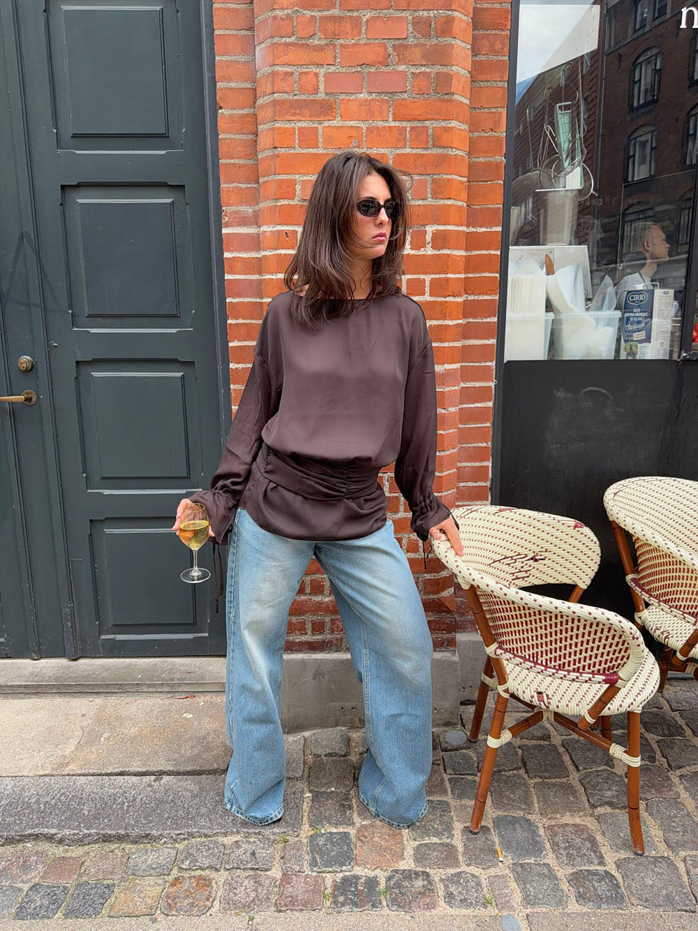 Dalya mesh blouse - Brown