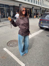 Dalya mesh blouse - Brown