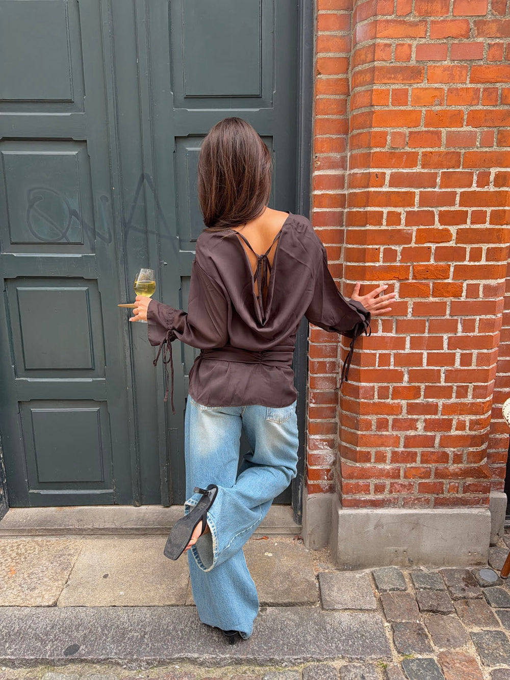 Dalya mesh blouse - Brown
