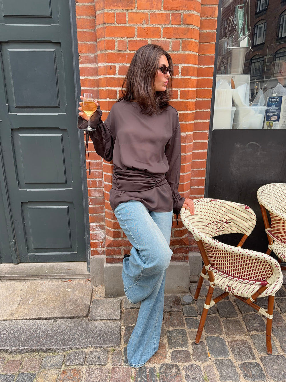 Dalya mesh blouse - Brown
