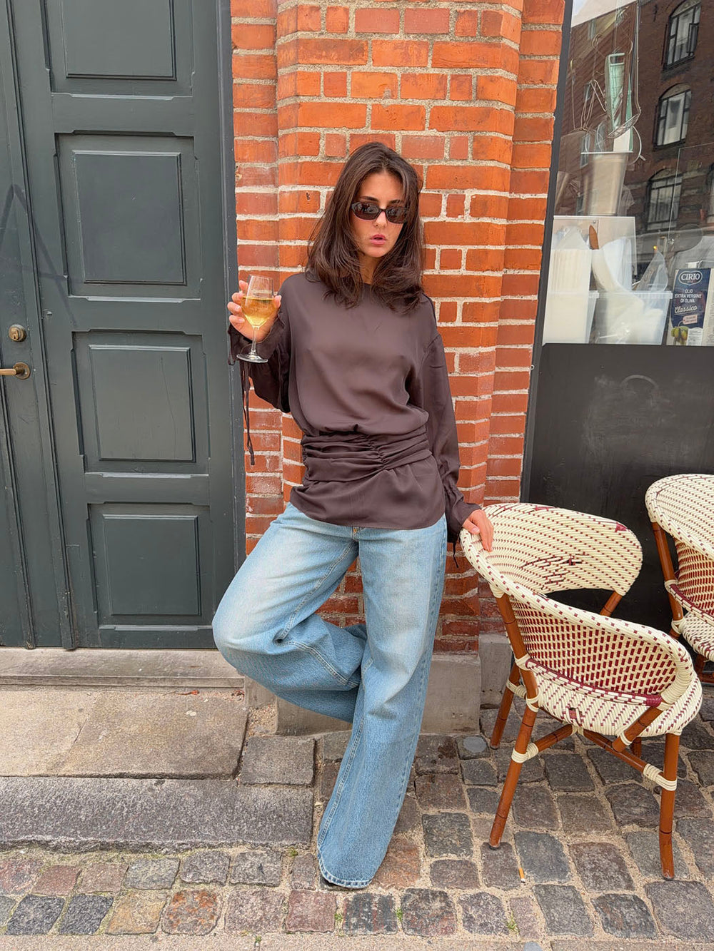 Dalya mesh blouse - Brown