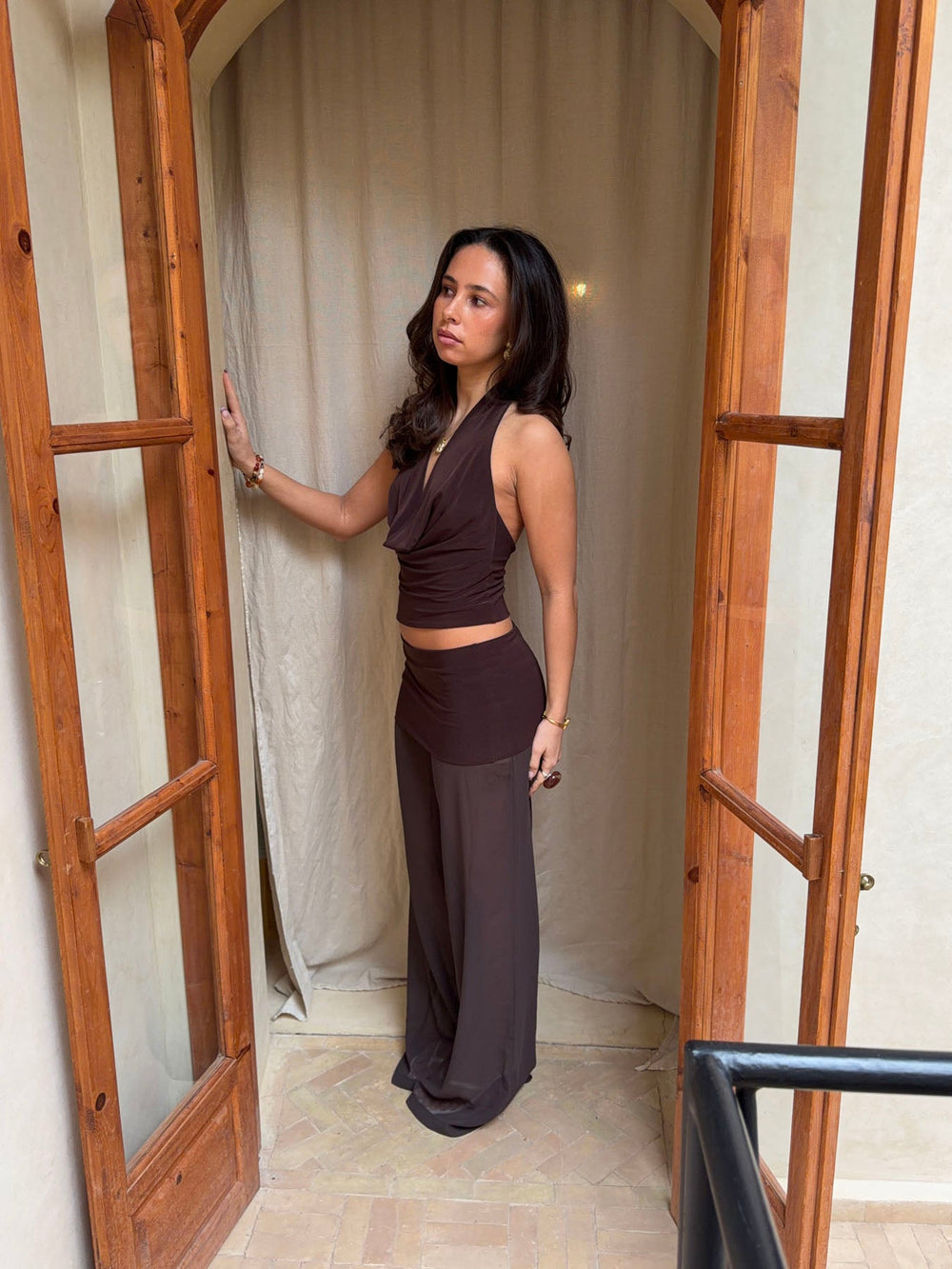 Bila mesh trousers - Brown