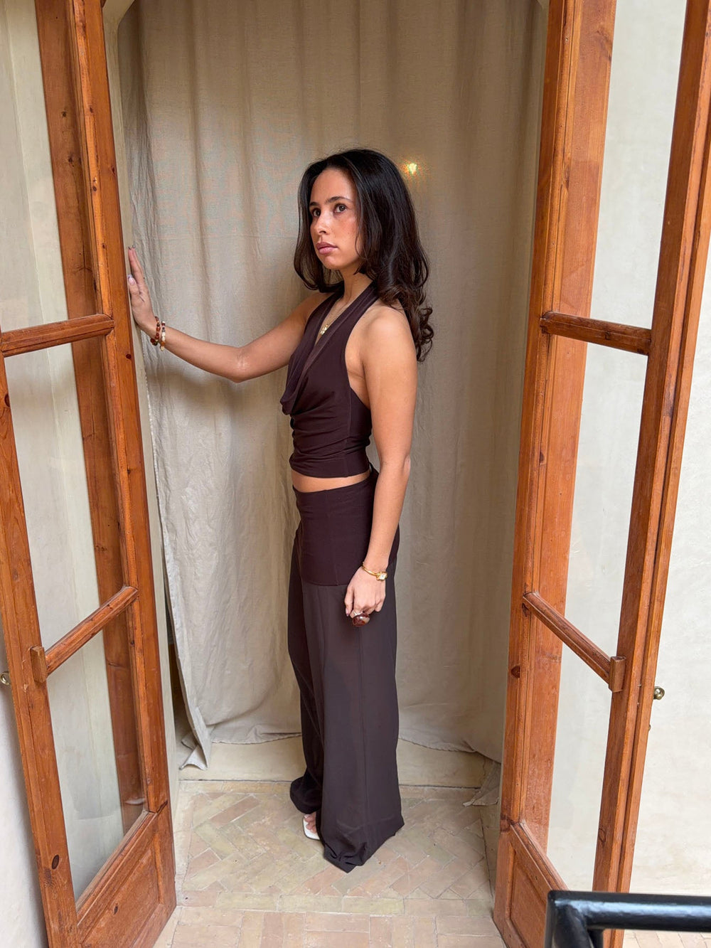 Bila mesh trousers - Brown