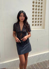 Sullivan mini skirt with polka dots - Black/white