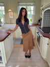 Gemma midi skirt- Brown