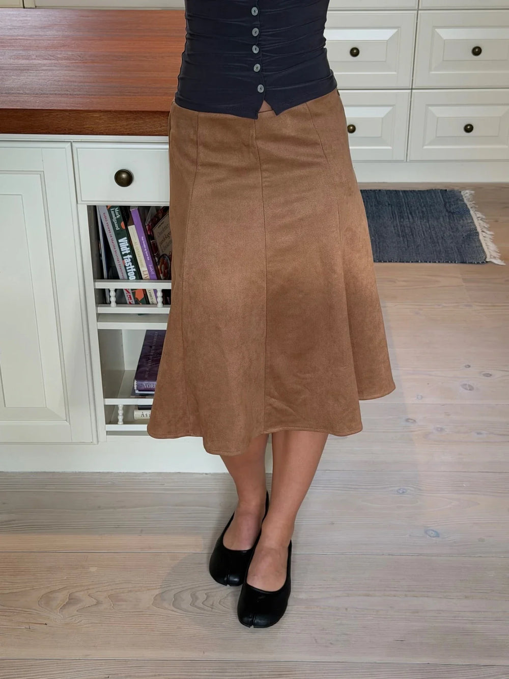 Gemma midi skirt- Brown