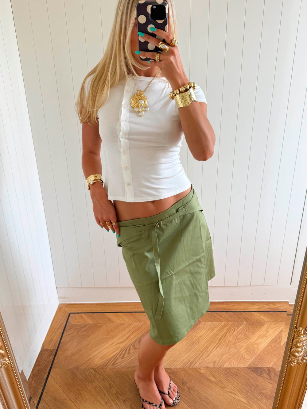 Scandivv midi skirt - Khaki