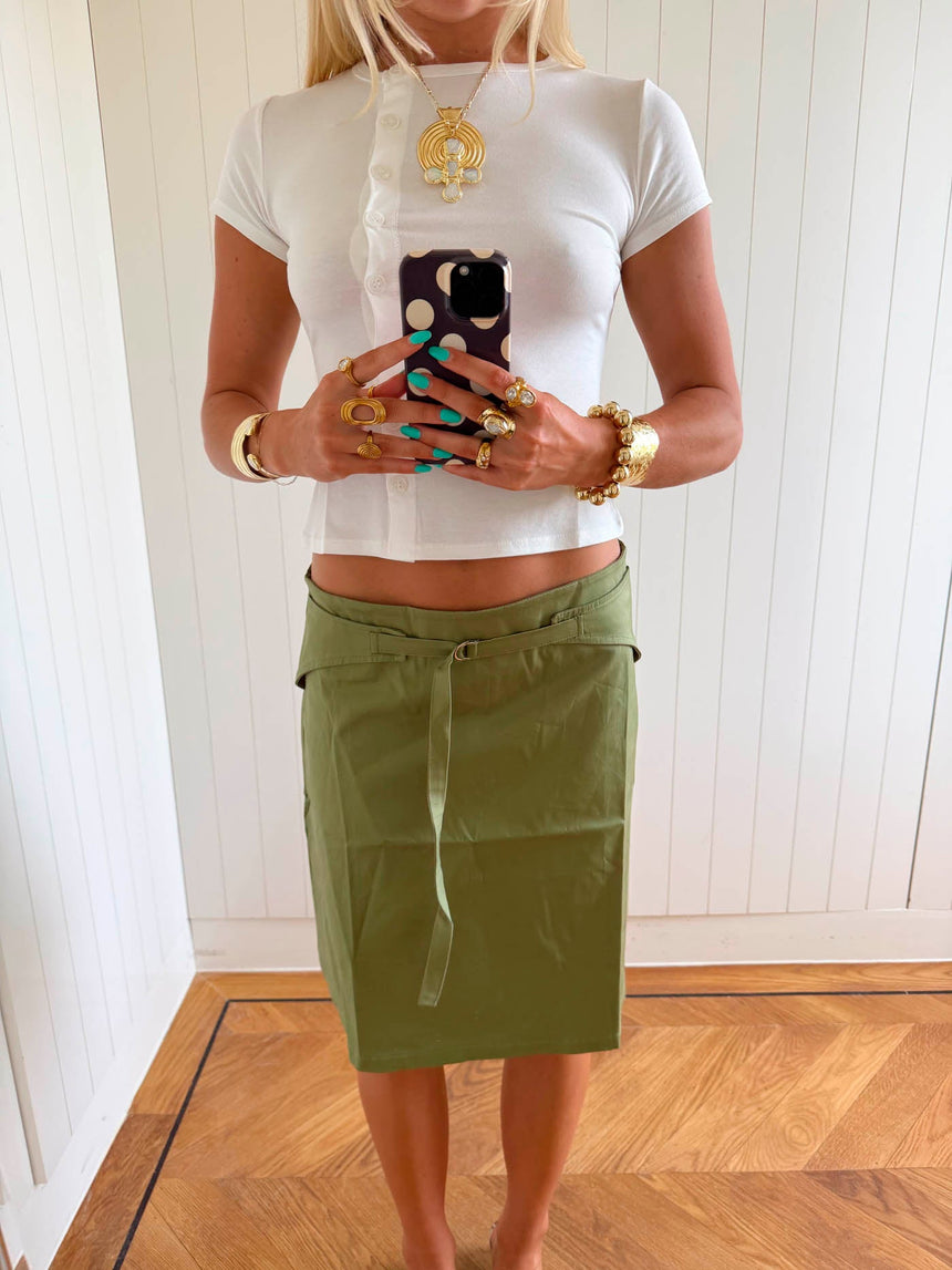 Scandivv midi skirt - Khaki