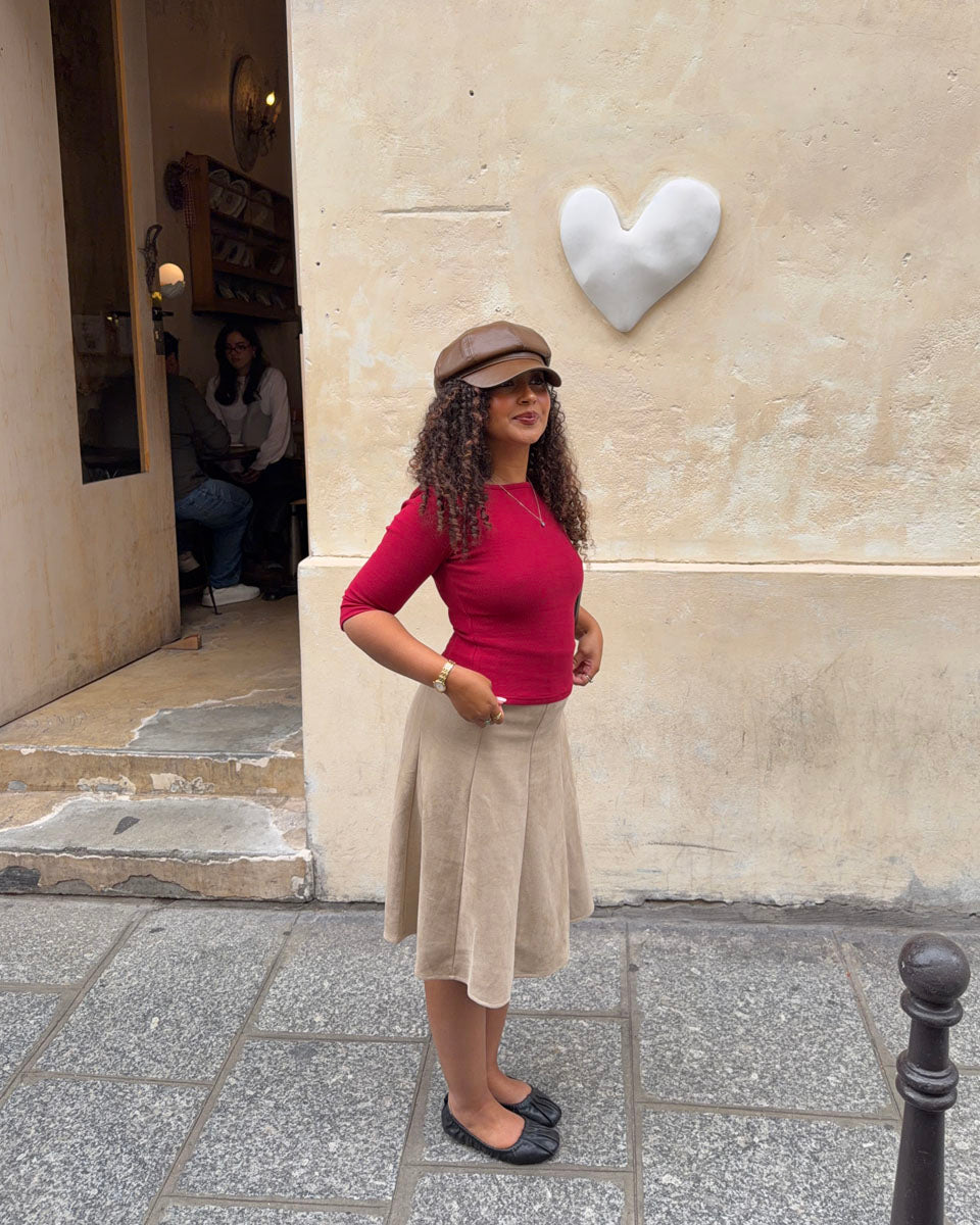 Gemma midi skirt - Beige