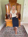 Britta midi skirt - Dark denim