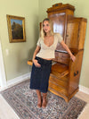 Britta midi skirt - Dark denim