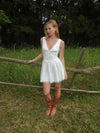 Linoa mini dress with lace - White