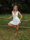 Linoa mini dress with lace - White