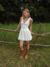 Linoa mini dress with lace - White