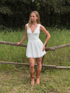 Linoa mini dress with lace - White