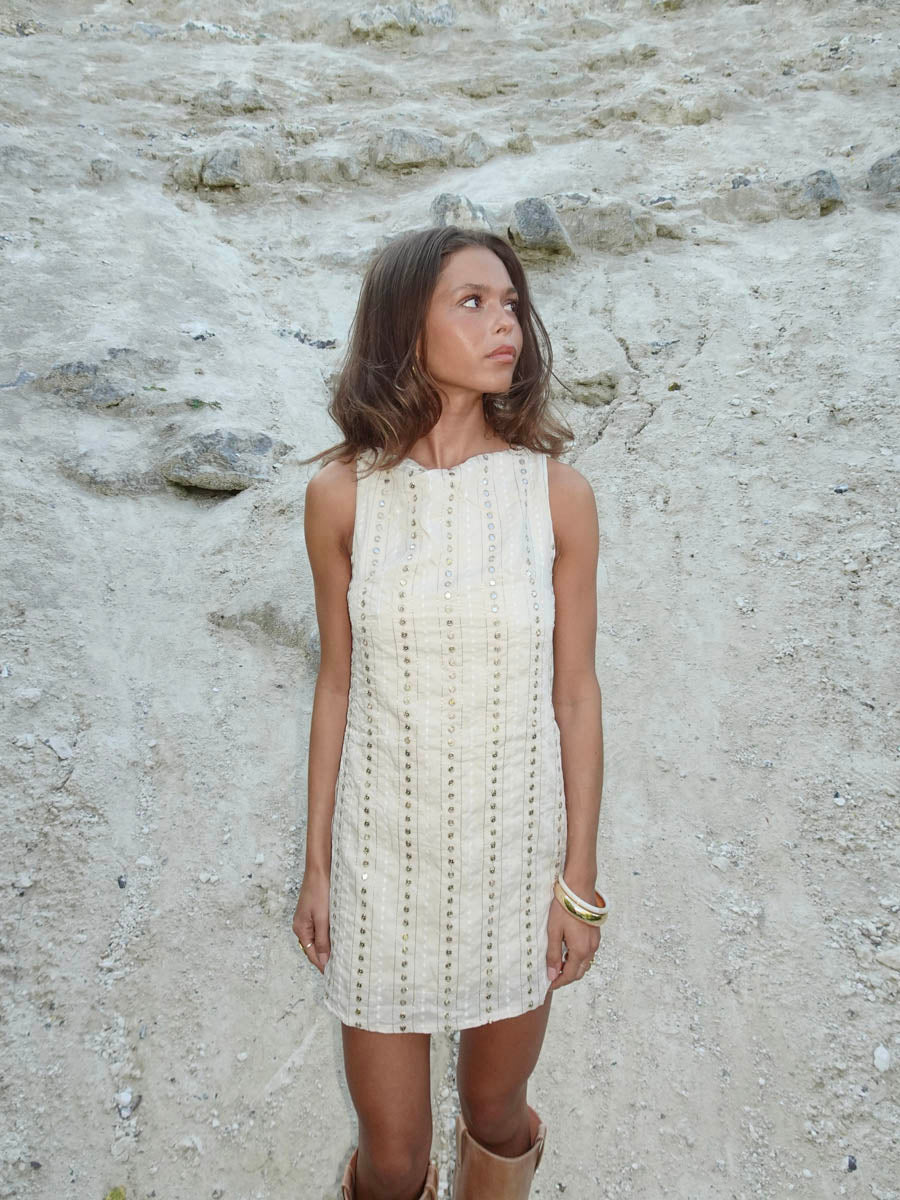 Tassy mini dress - Beige