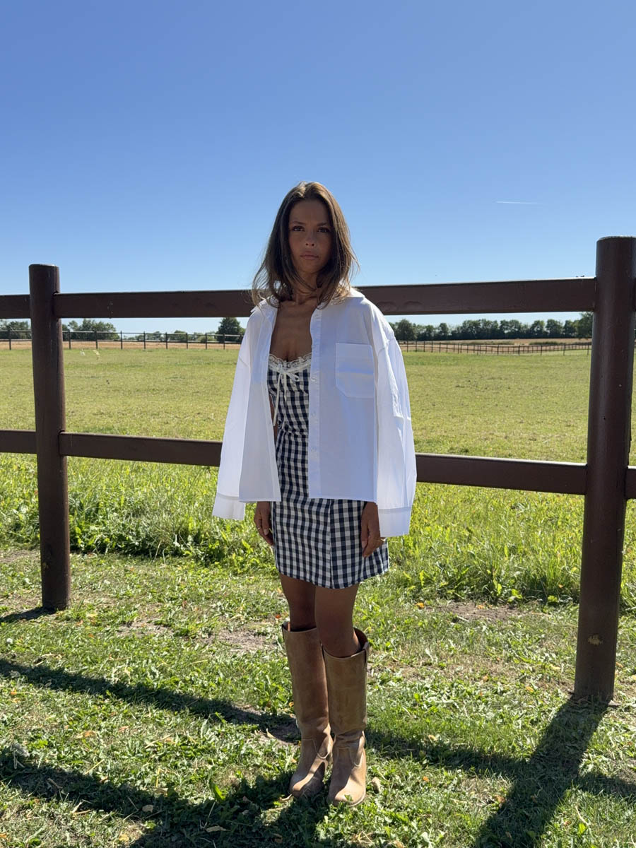 Tracy mini dress - Blue/white