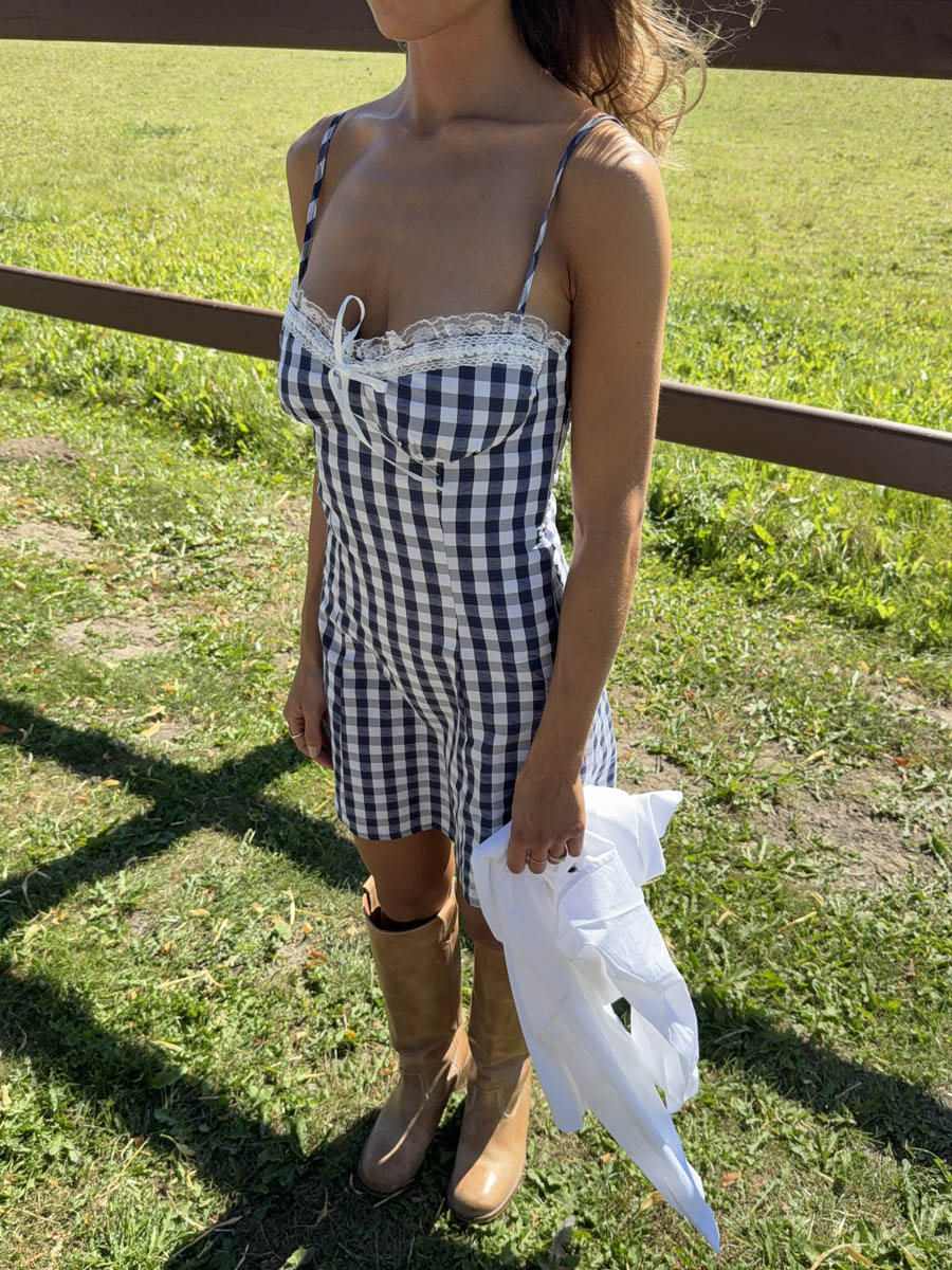 Tracy mini dress - Blue/white