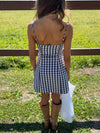 Tracy mini dress - Blue/white