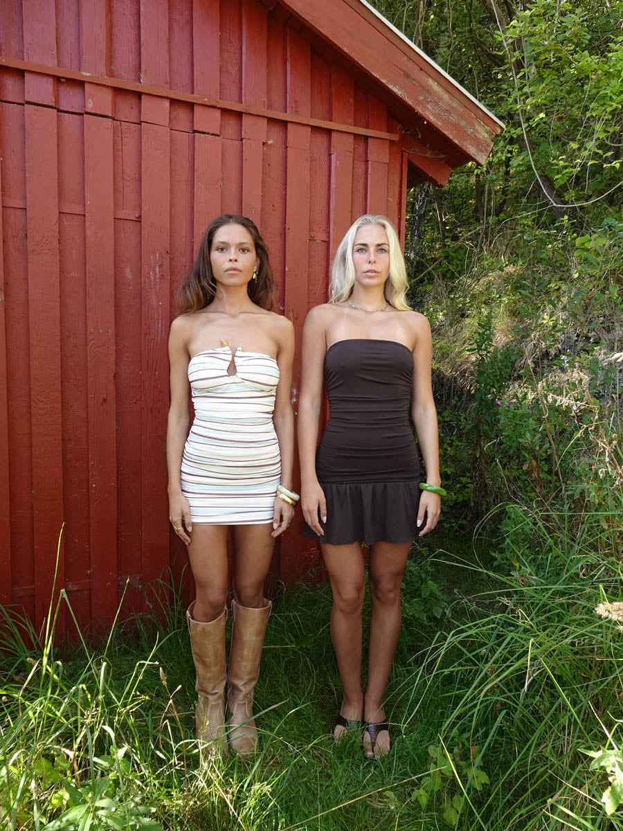 Audria mini dress - Brown/blue